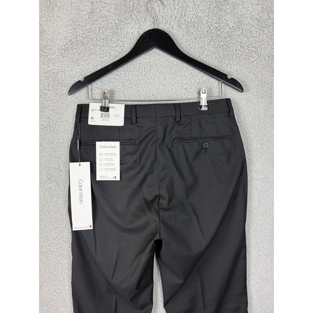 Calvin Klein Mens 31x32 Black Jerome X Slim Fit Stretch Dress Pants JMROPJJX00